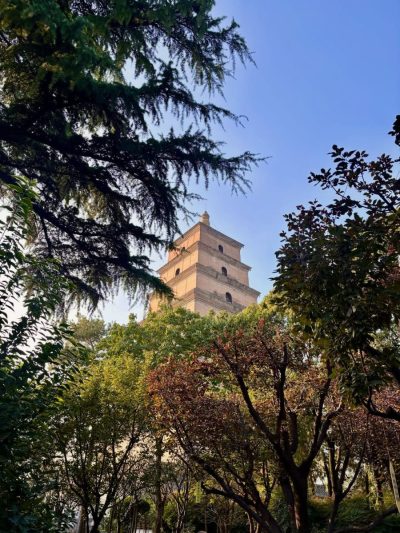 Giant Wild Goose Pagoda в апреле — фото погоды (2026-04-28)