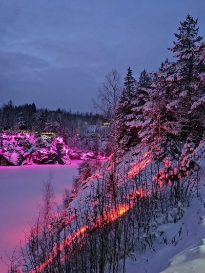 Рускеала, Горный Парк / Ruskeala, Mining Park в феврале — фото погоды (2026-02-08)