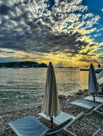 Rovinj, Mulini Beach в августе — фото погоды (2025-08-24)