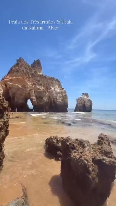 Praia Dos Três Irmãos Algarve Portugal в июне — фото погоды (2026-06-14)