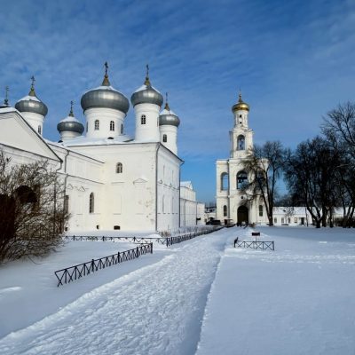 Юрьев Монастырь Великий Новгород в феврале — фото погоды (2026-02-17)