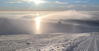 Горнолыжный склон Большой Вудъявр в феврале — фото погоды (2026-02-08)