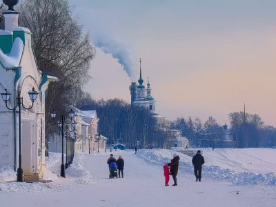 Набережная р. Сухоны в январе — фото погоды (2025-01-30)